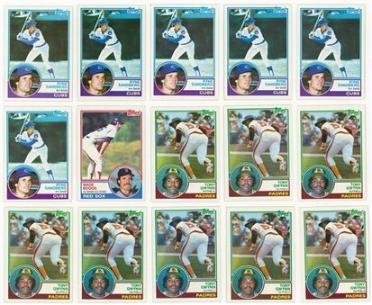 1983 Topps Rookie Cards Collection (15) Including Gwynn, Sandberg, and Boggs 